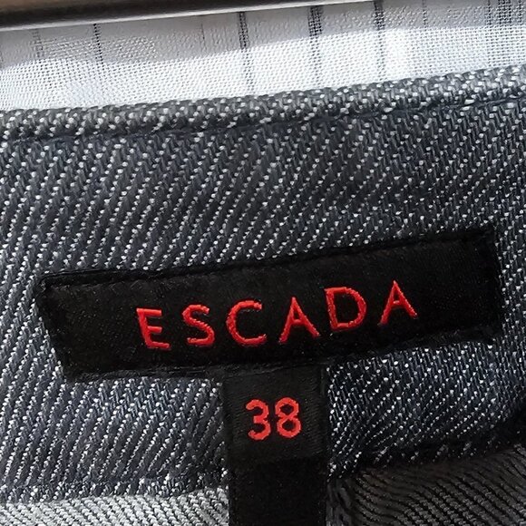 Escada Jeans Gray Cuffed Industrial Punk Grunge Boot Cut 32" x 31" - Picture 12 of 16